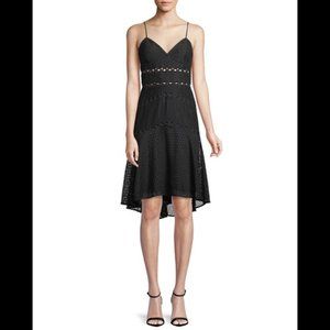 Bardot Ariana High-Low Fit and Flare Black Dress